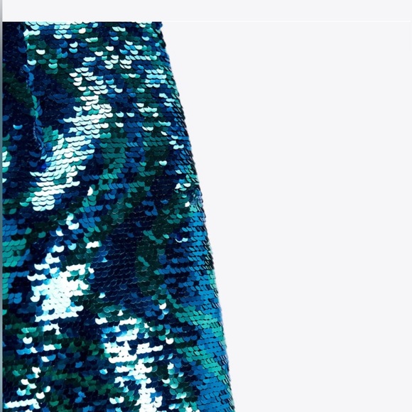 Sequin short skirt blue/green - Picture 9 of 12
